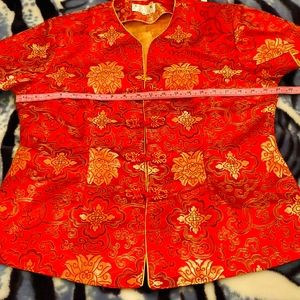 NWOT Asian Satin Top